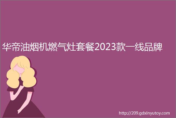 华帝油烟机燃气灶套餐2023款一线品牌